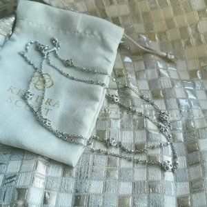 Kendra Scott Rue Long Strand Necklace Silver